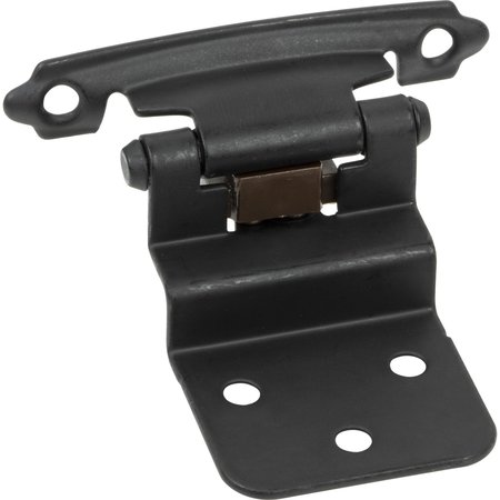 HARDWARE RESOURCES Traditional 3/8In. Inset Hinge W/ Semi-Concealed Frame Wing, Matte Black P5922MB-R